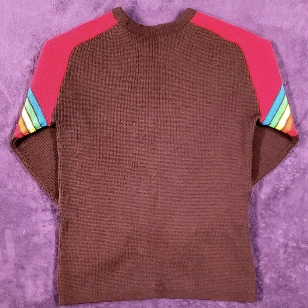 RARE Ski Country Colorado Knitting Mills 100% Wool Sweater Size XS/Small Vintage - Picture 2 of 4